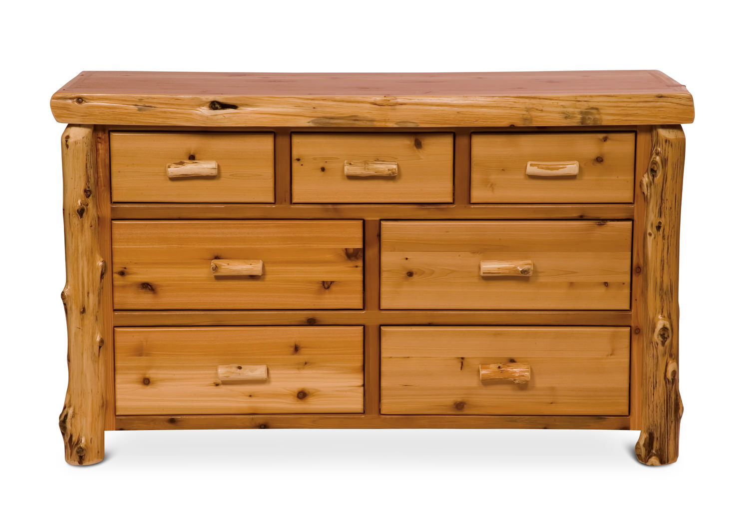 Cedar Log 7 Drawer Dresser