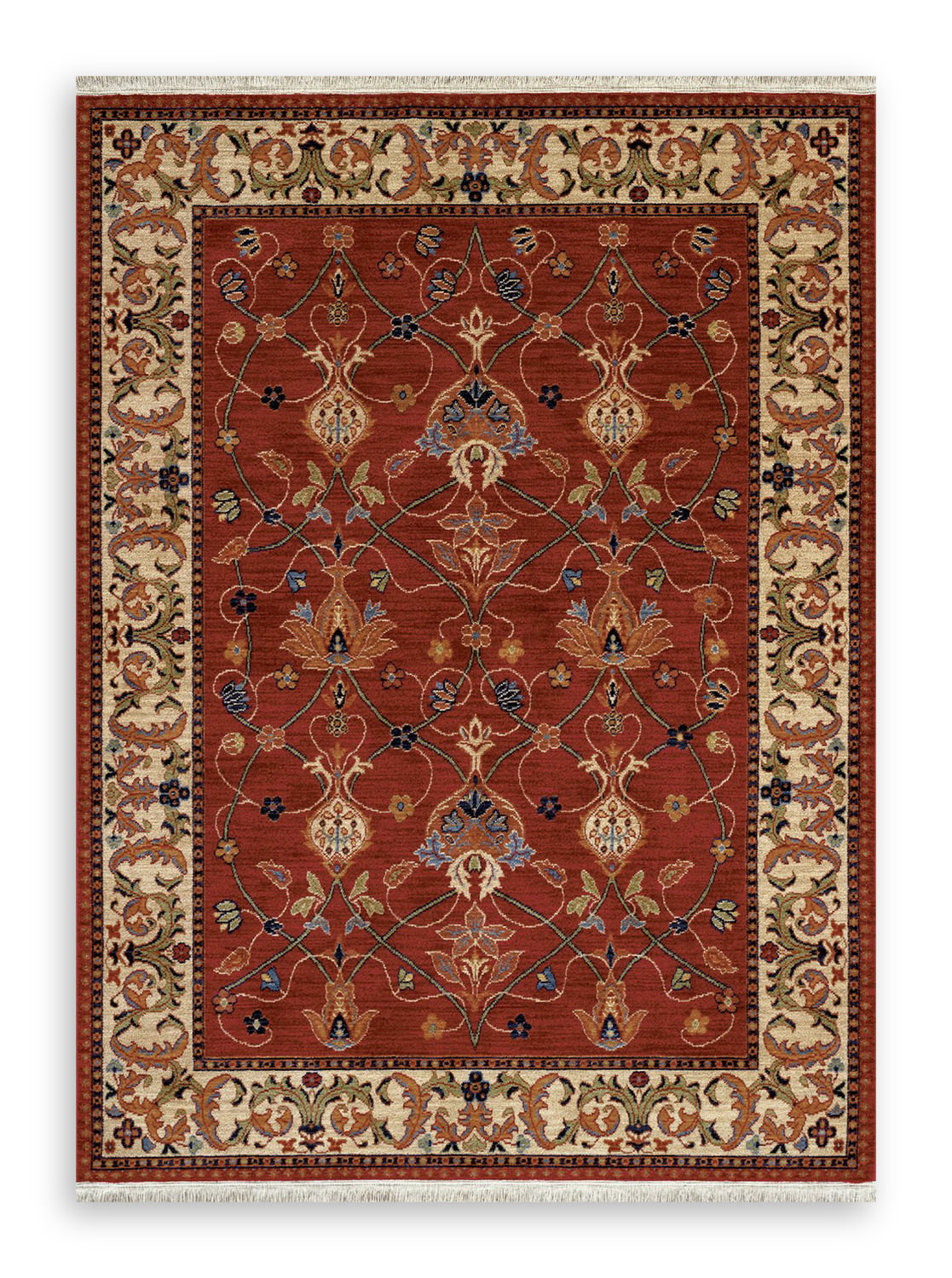 5'7"X 7'11" William Morris Red