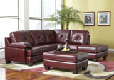 Adams 2-Piece Leather Modular Sectional with Free Cocktail Ottoman