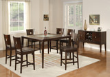 Zella Crackle Glass Table and 4 Counterstools